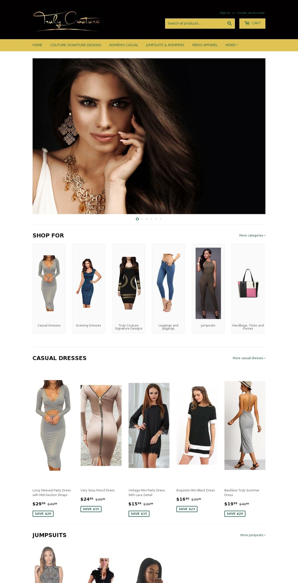 trulycouture.com — Shopify storefront screenshot