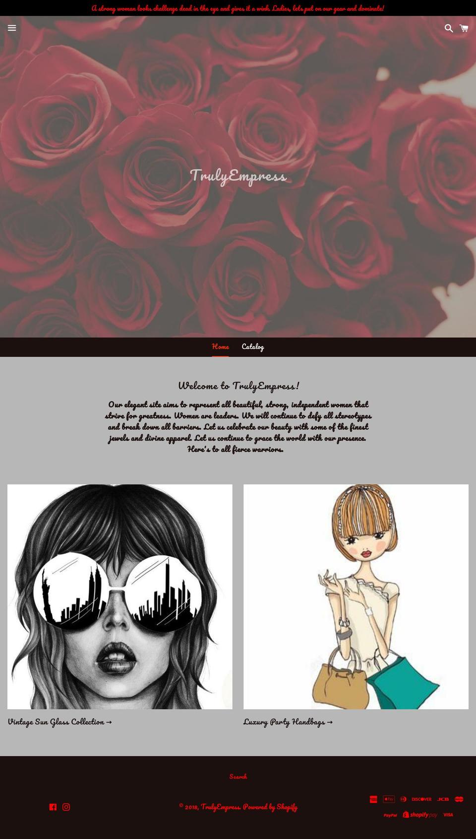 trulyempress.com — Shopify storefront screenshot
