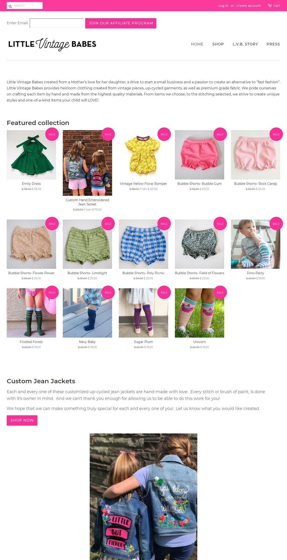 trulyhandmadeeverything.com — Shopify storefront screenshot