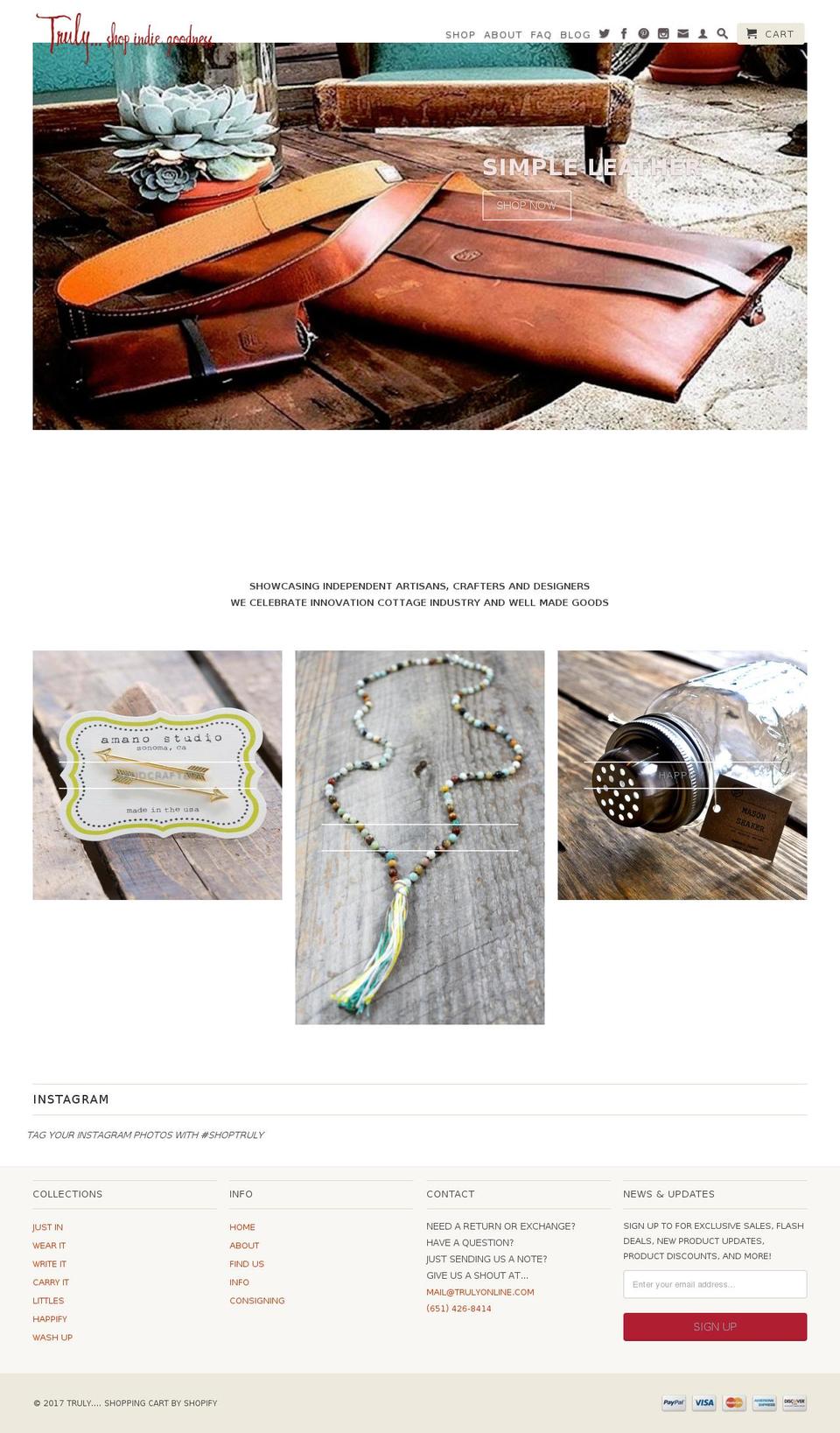 trulyonline.com shopify website screenshot