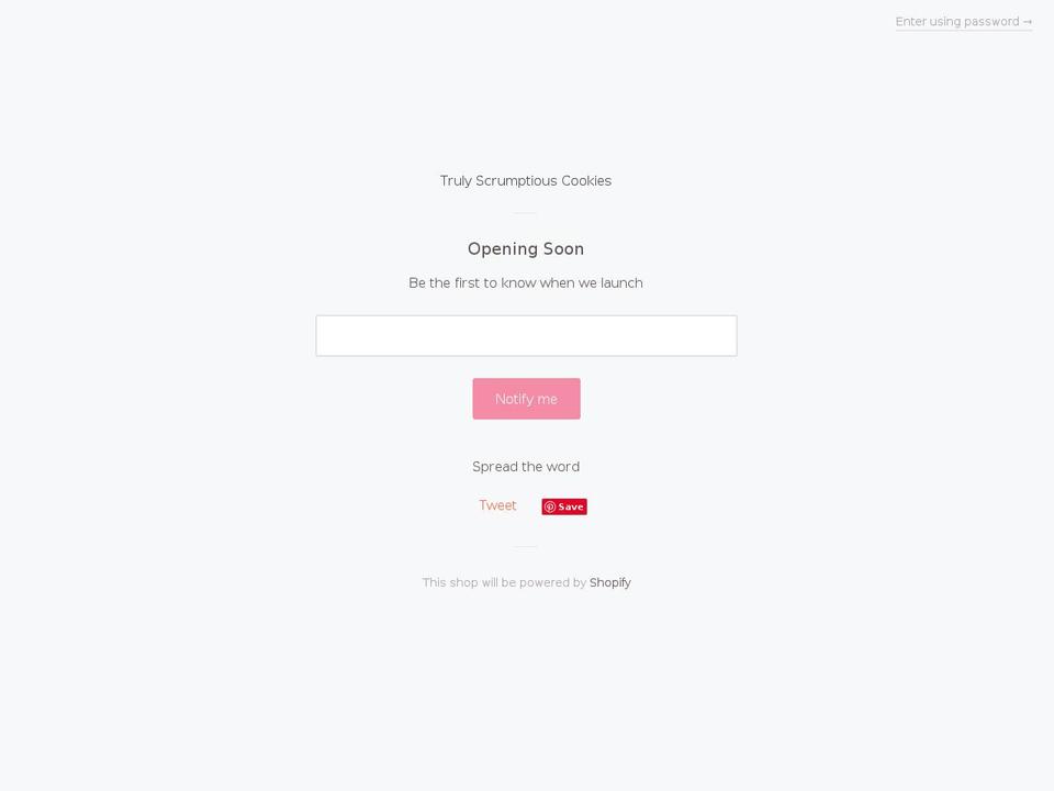 trulyscrumptiouscookies.com shopify website screenshot