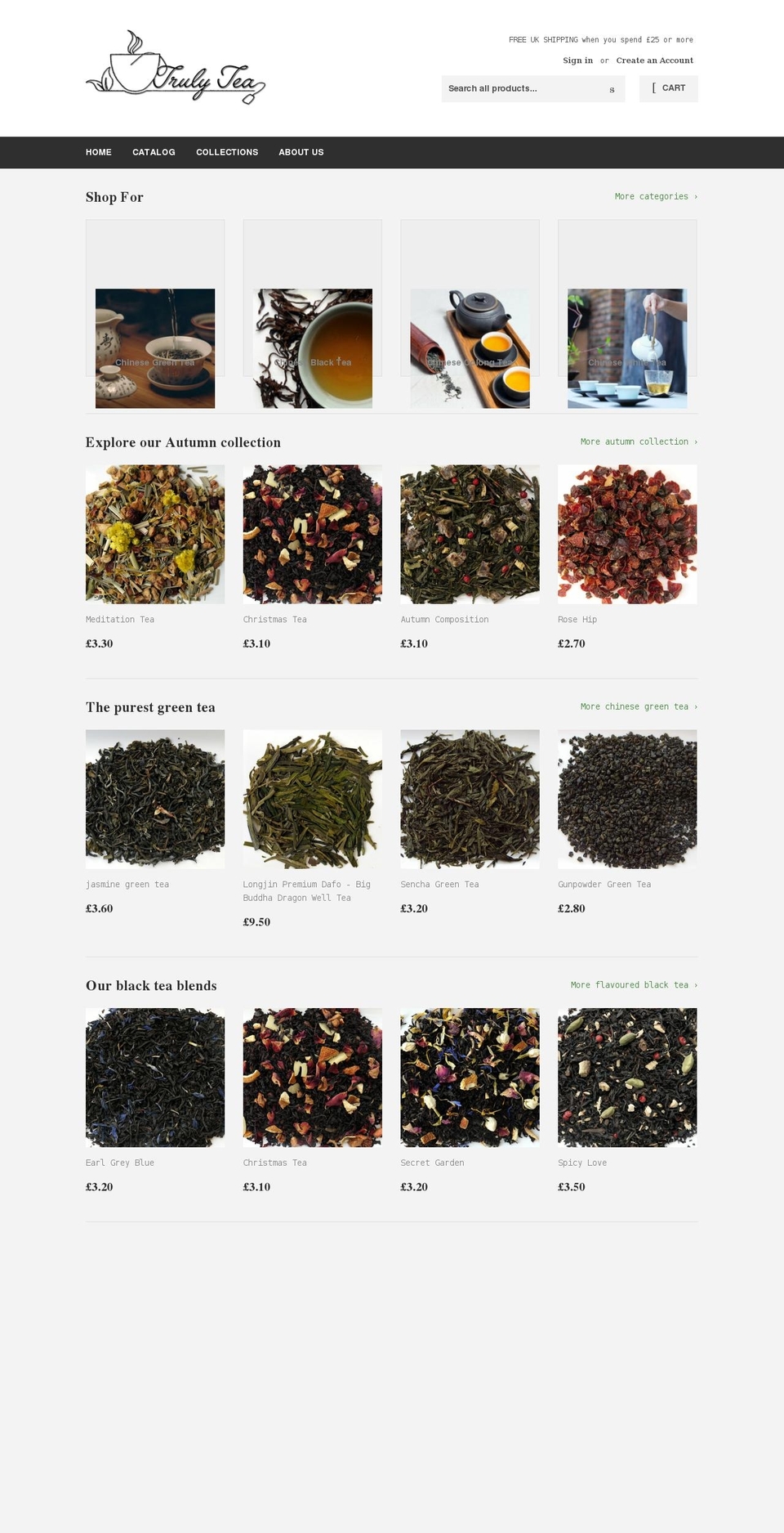 trulyteashop.co.uk shopify website screenshot