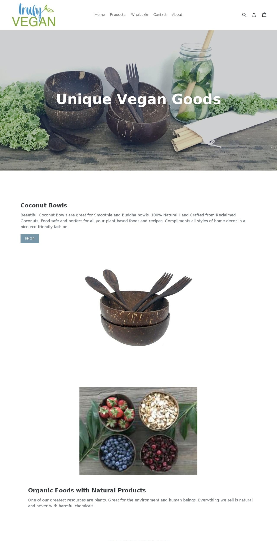 trulyvegan.com — Shopify storefront screenshot
