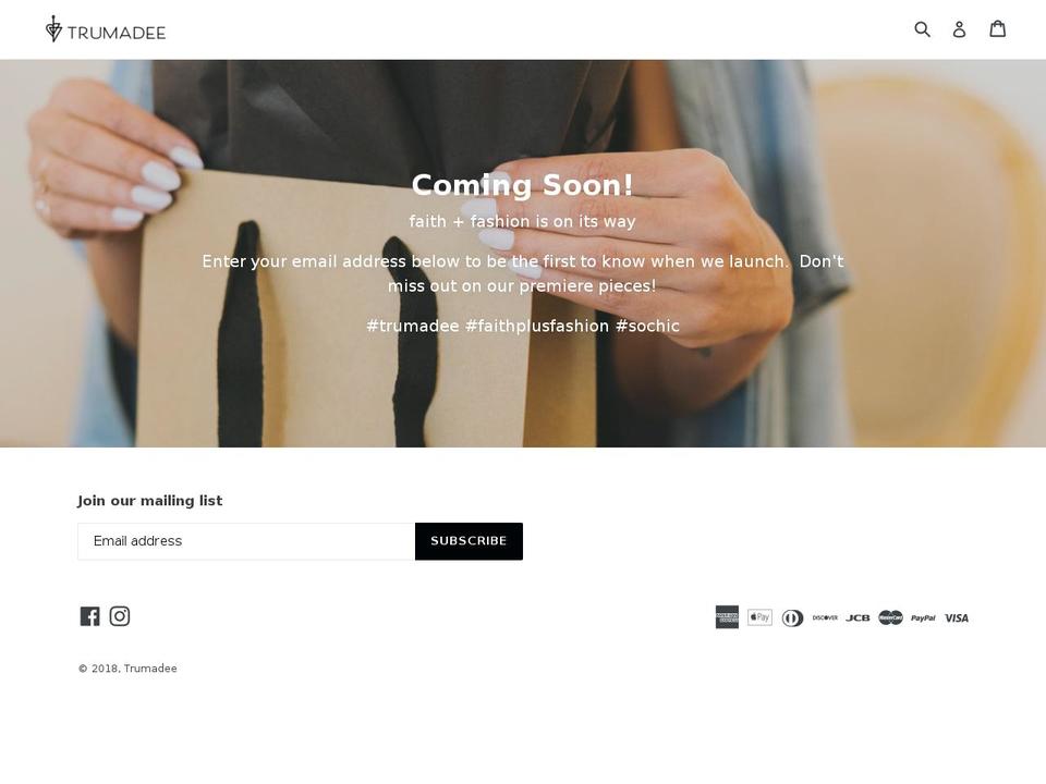 trumadee.com — Shopify storefront screenshot