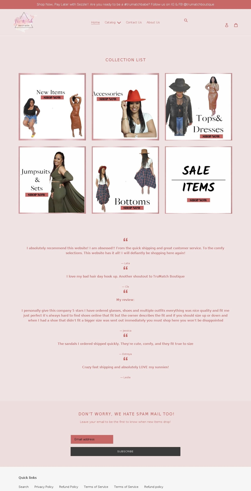trumatchboutique.com shopify website screenshot