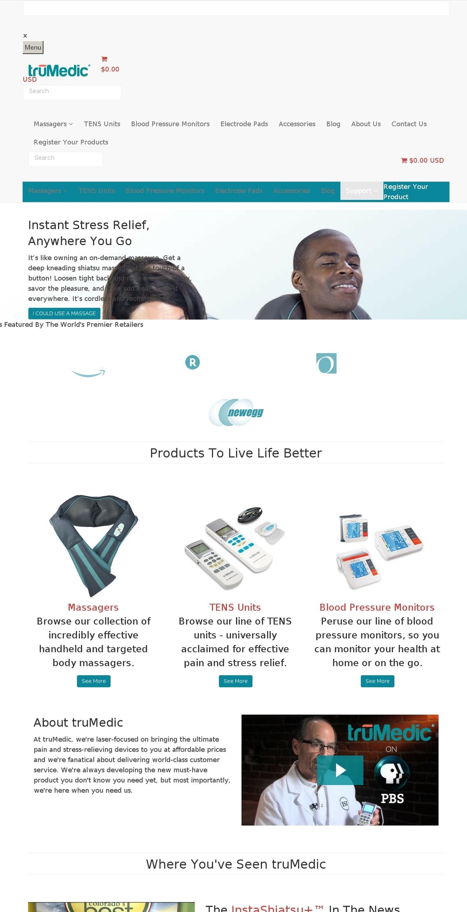 Live (DO NOT EDIT HTML) Shopify theme site example trumedic.com