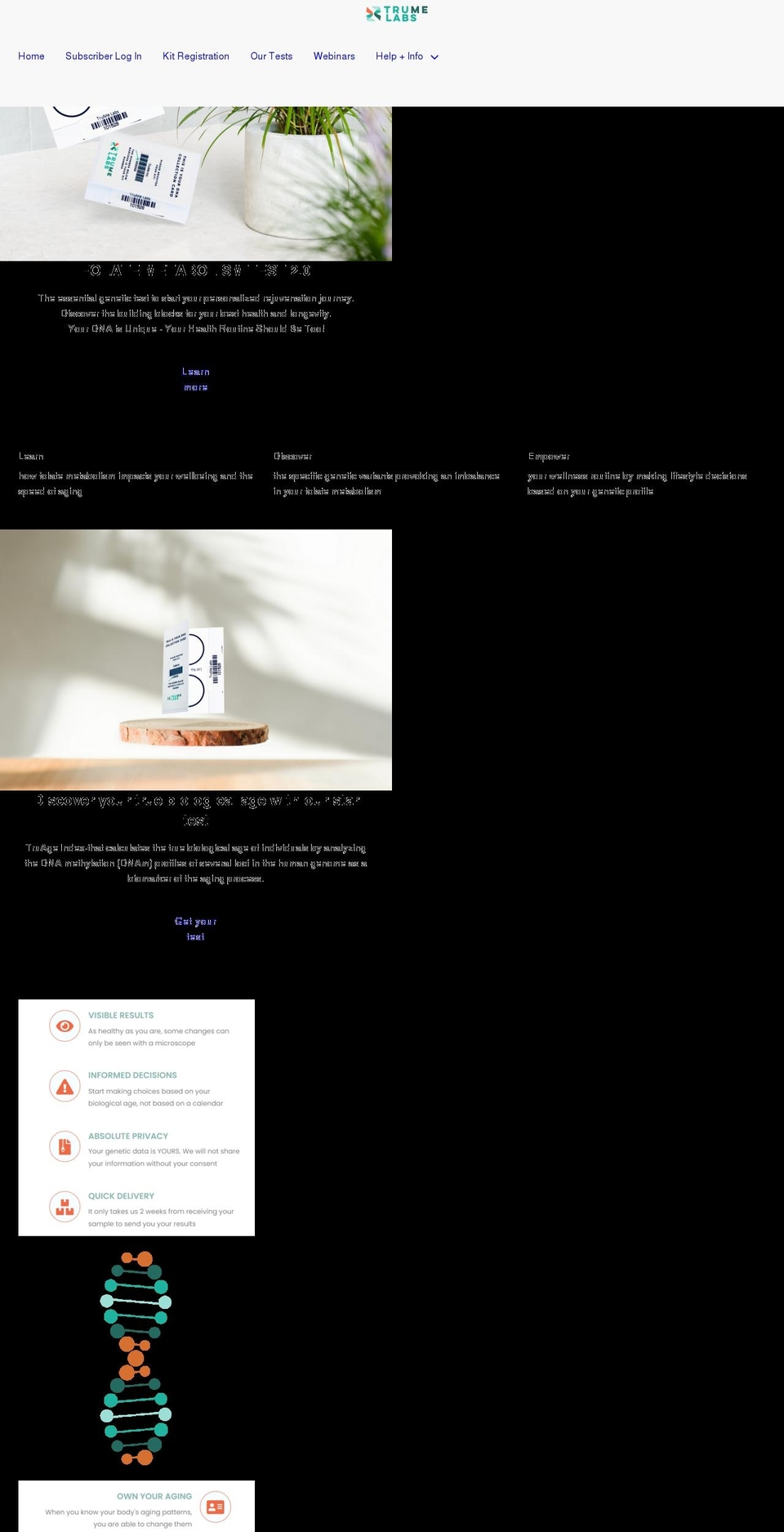 trumelabs.com shopify website screenshot