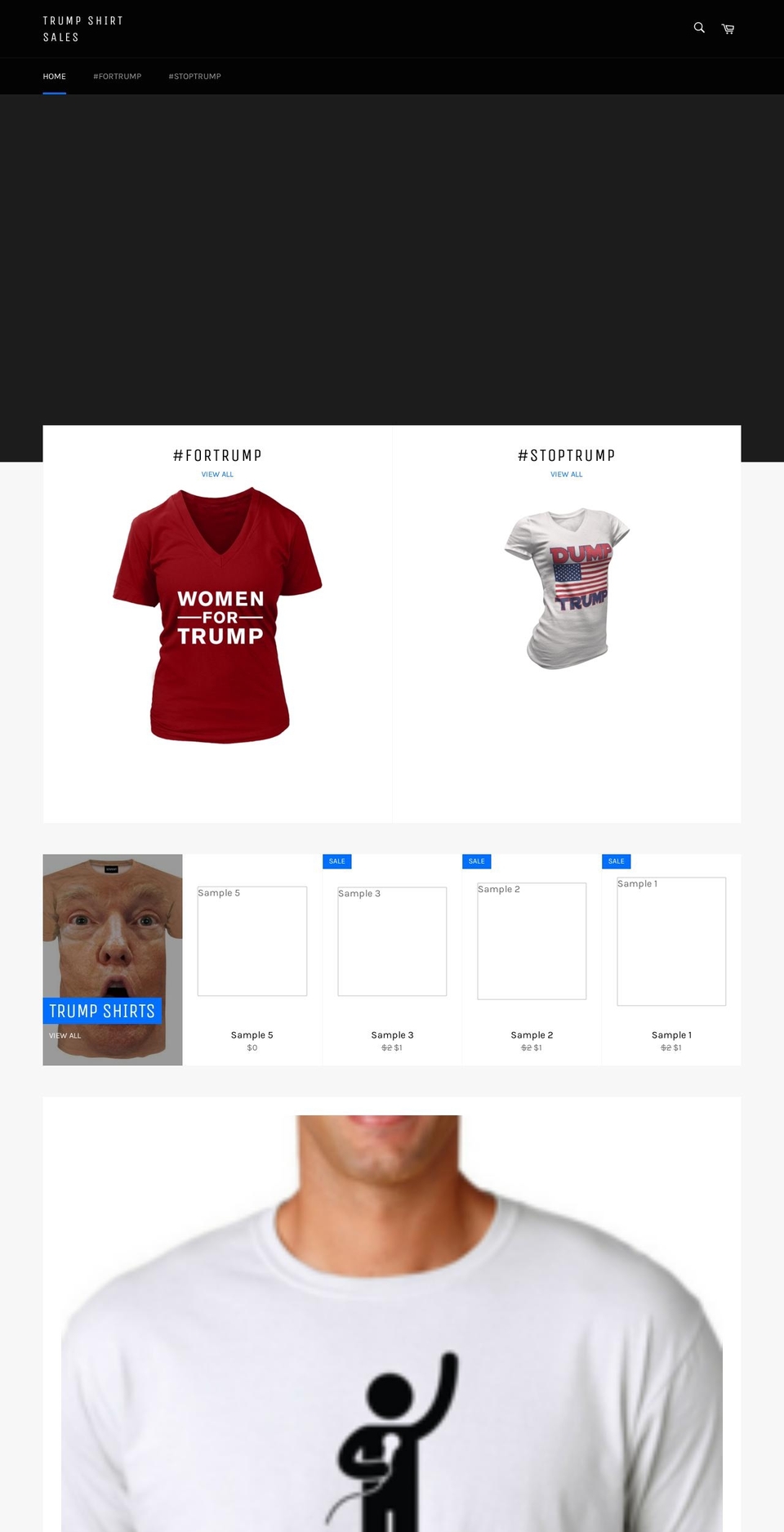 trump-shirts.com shopify website screenshot