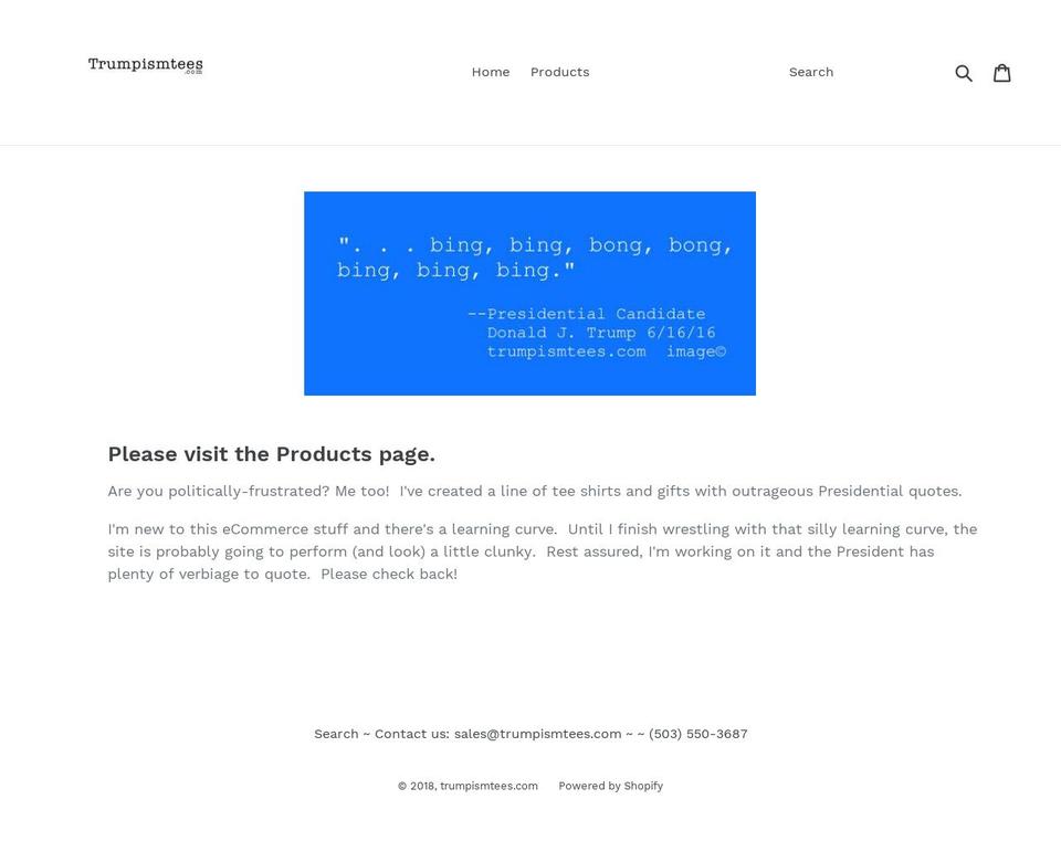 trumpismtees.com — Shopify storefront screenshot