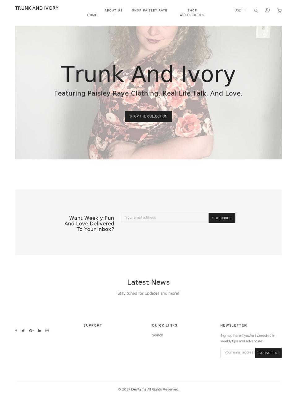 mira-v2-0-0 Shopify theme site example trunkandivory.com