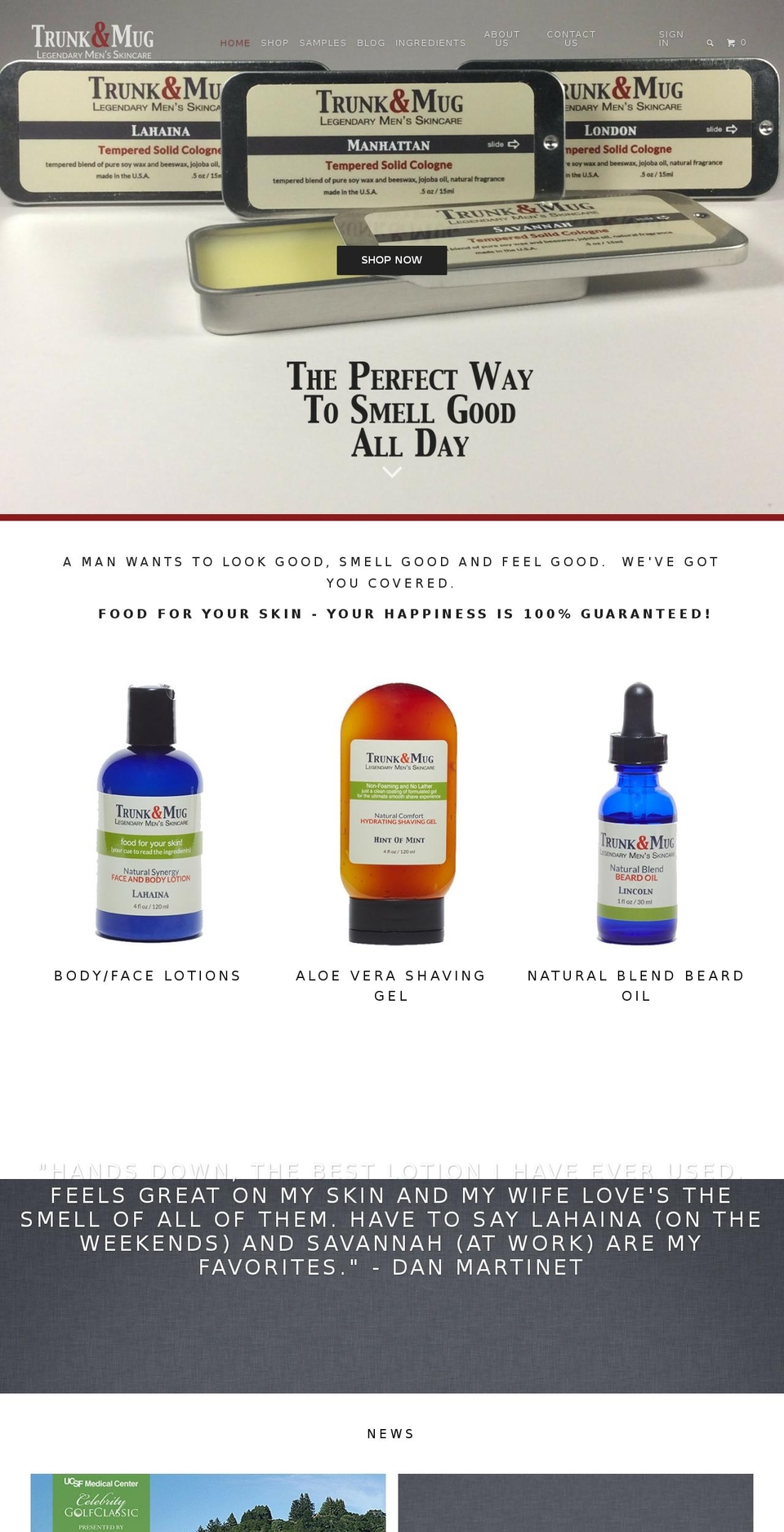 trunkandmug.com shopify website screenshot