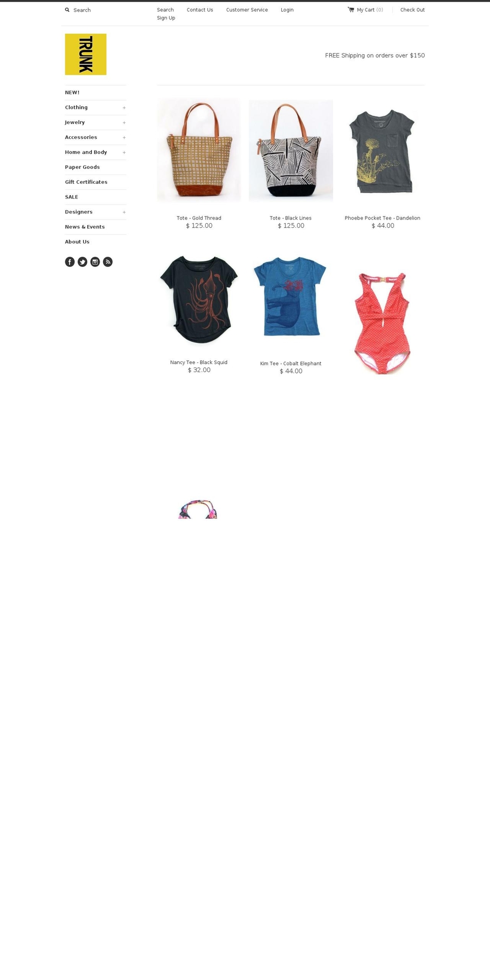 trunkbrooklyn.com shopify website screenshot