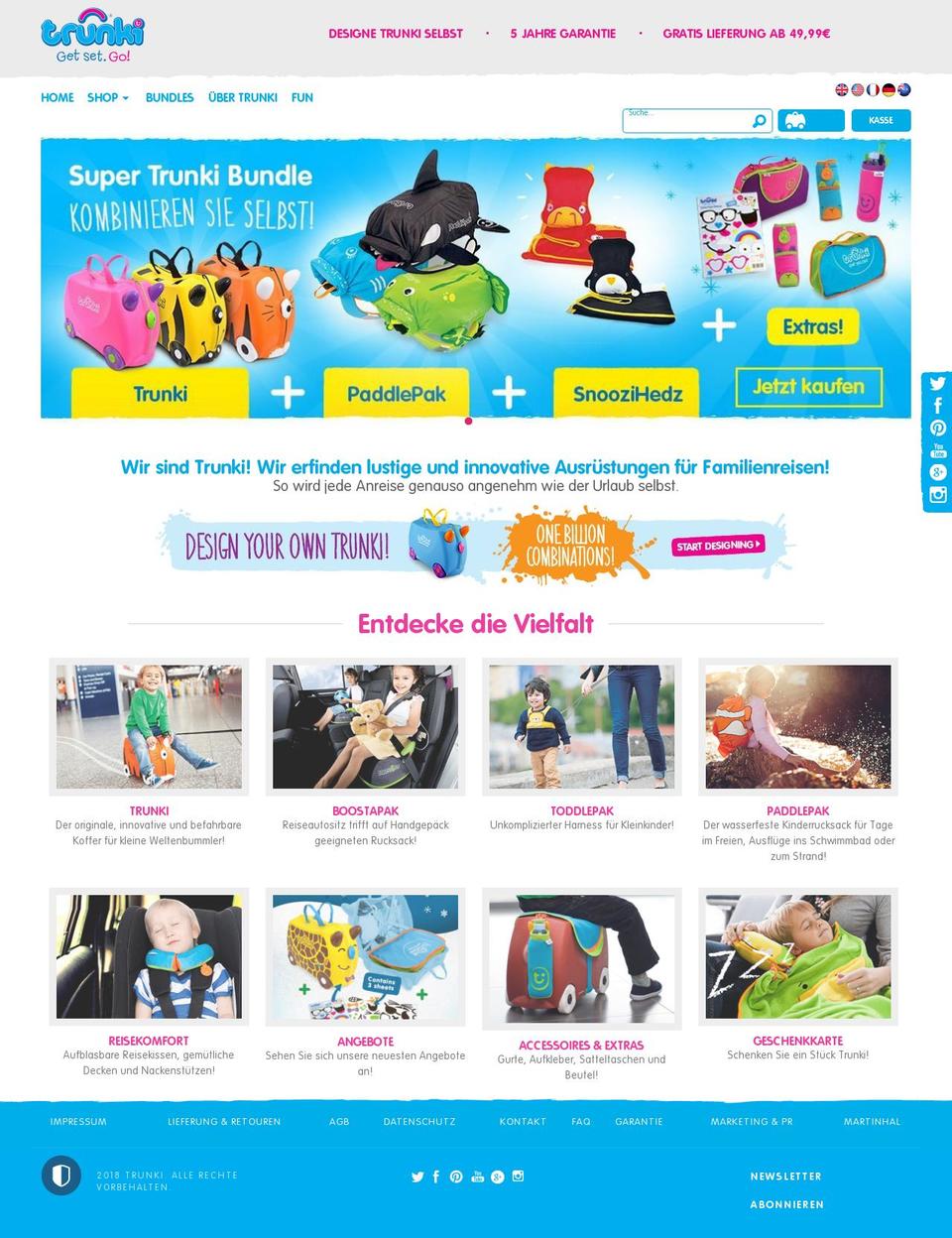 trunki-kinderkoffer.de shopify website screenshot