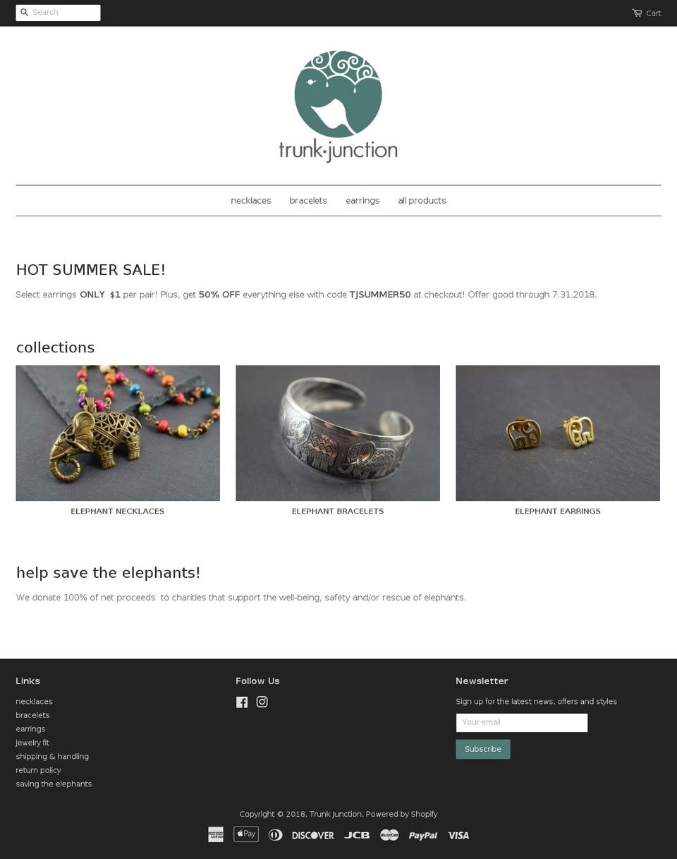 trunkjunction.com shopify website screenshot