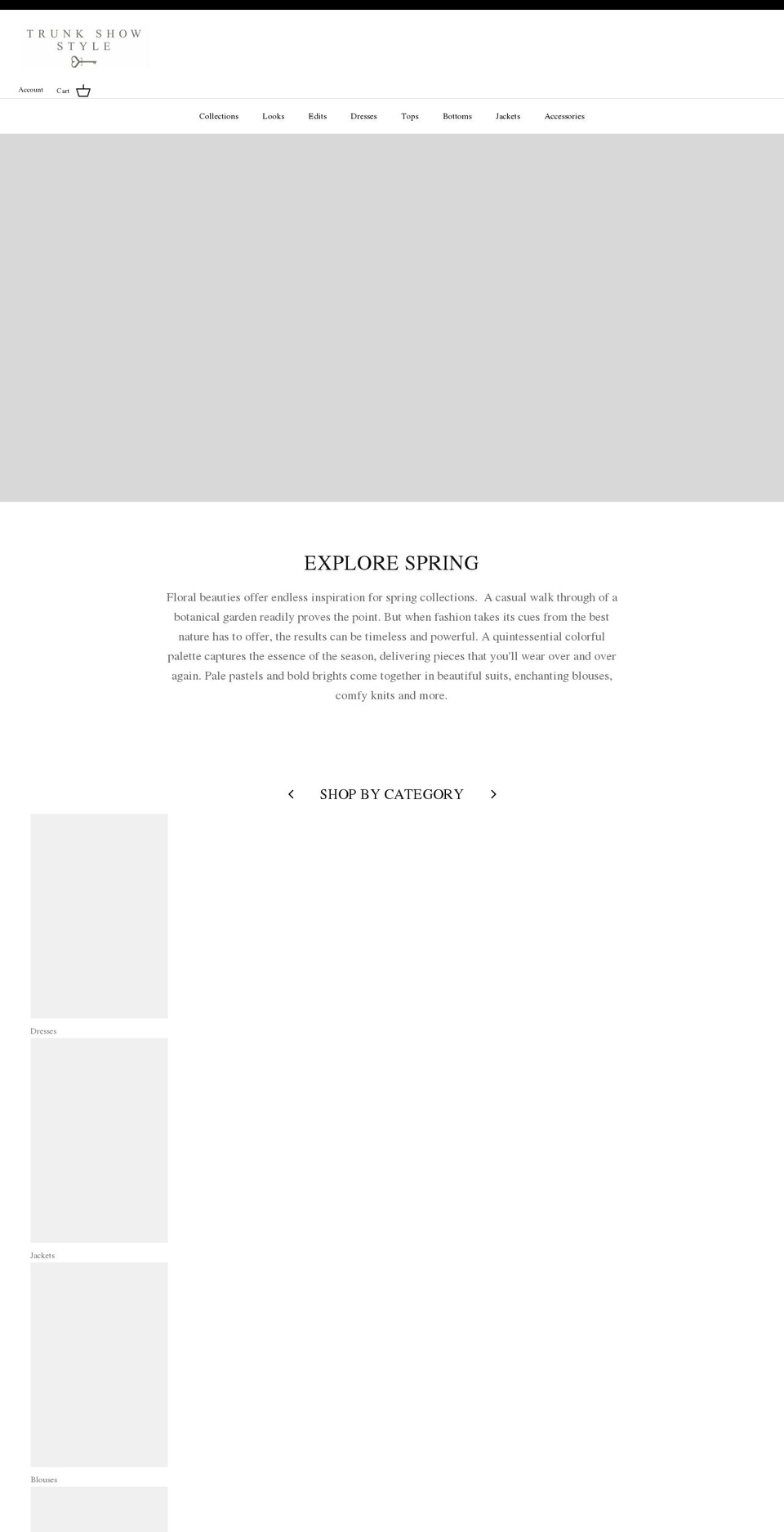 trunkshowstyle.com shopify website screenshot