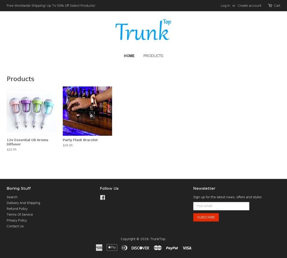trunktop.com — Shopify storefront screenshot