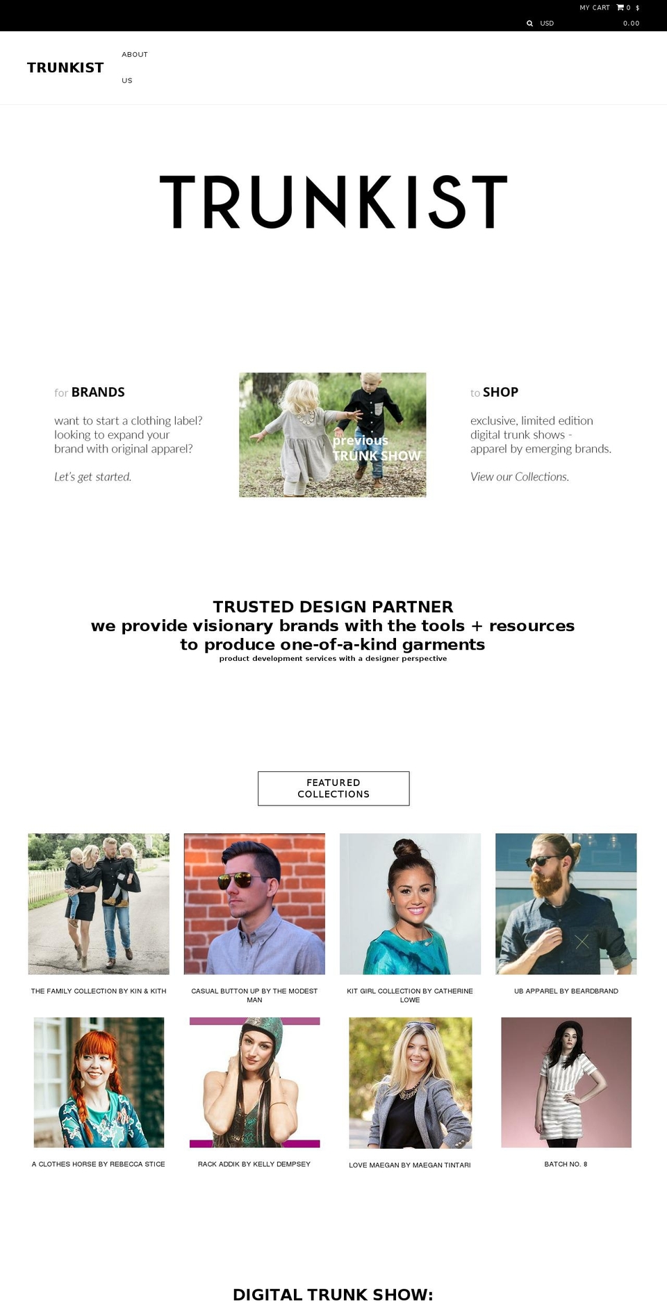 trunkwears.com shopify website screenshot