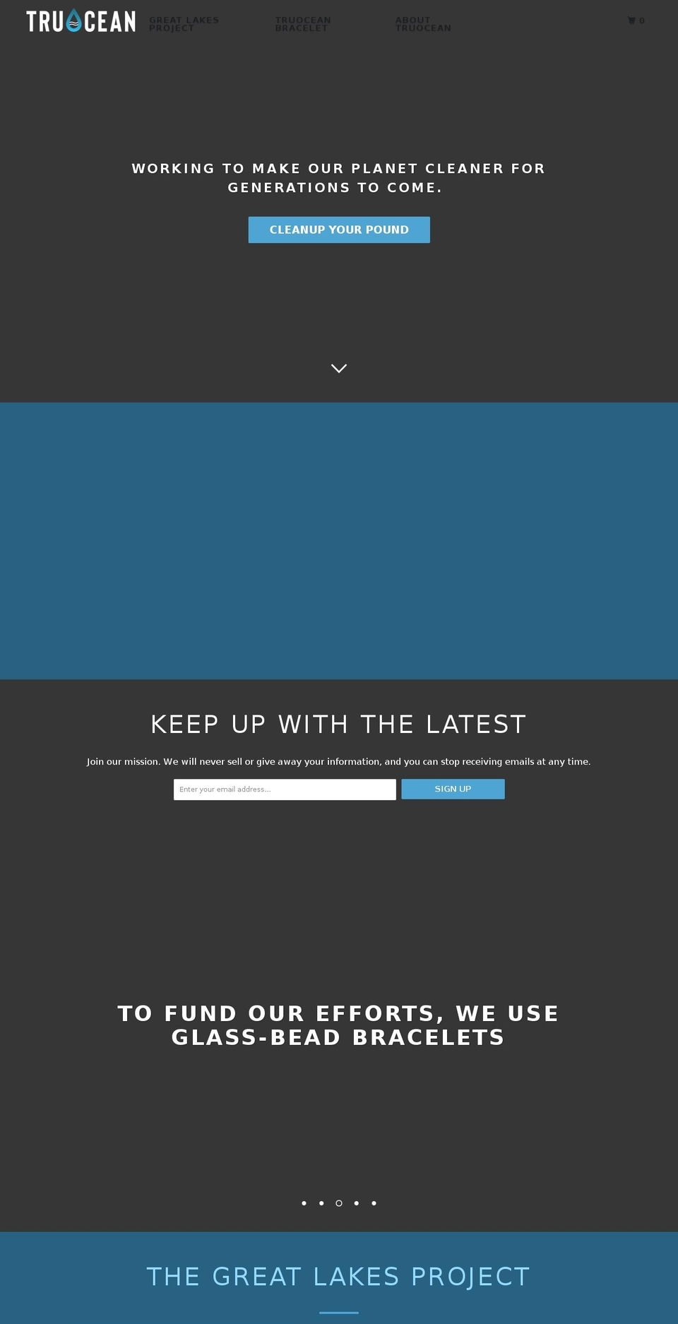 truocean.com — Shopify storefront screenshot
