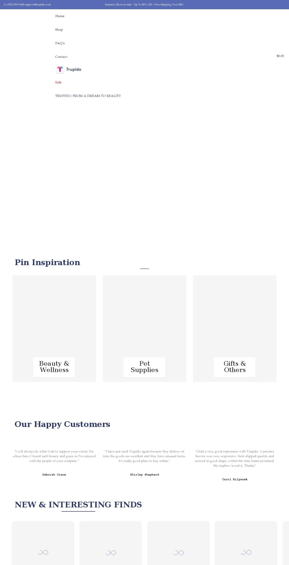 trupido.com shopify website screenshot