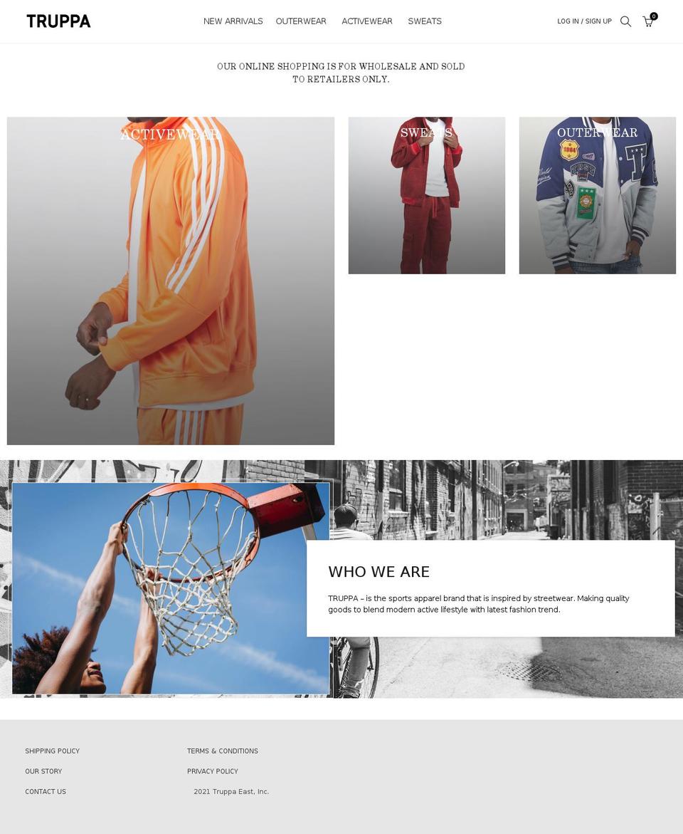 truppanewyork.com shopify website screenshot
