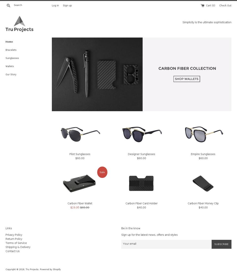 truprojects.com — Shopify storefront screenshot