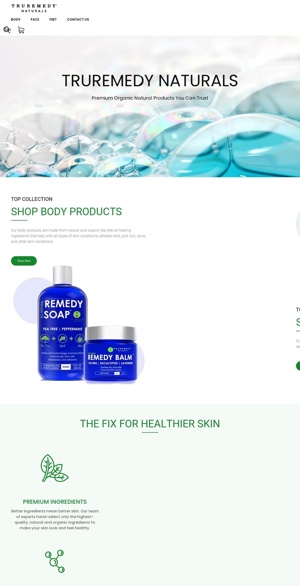 truremedynaturals.com shopify website screenshot