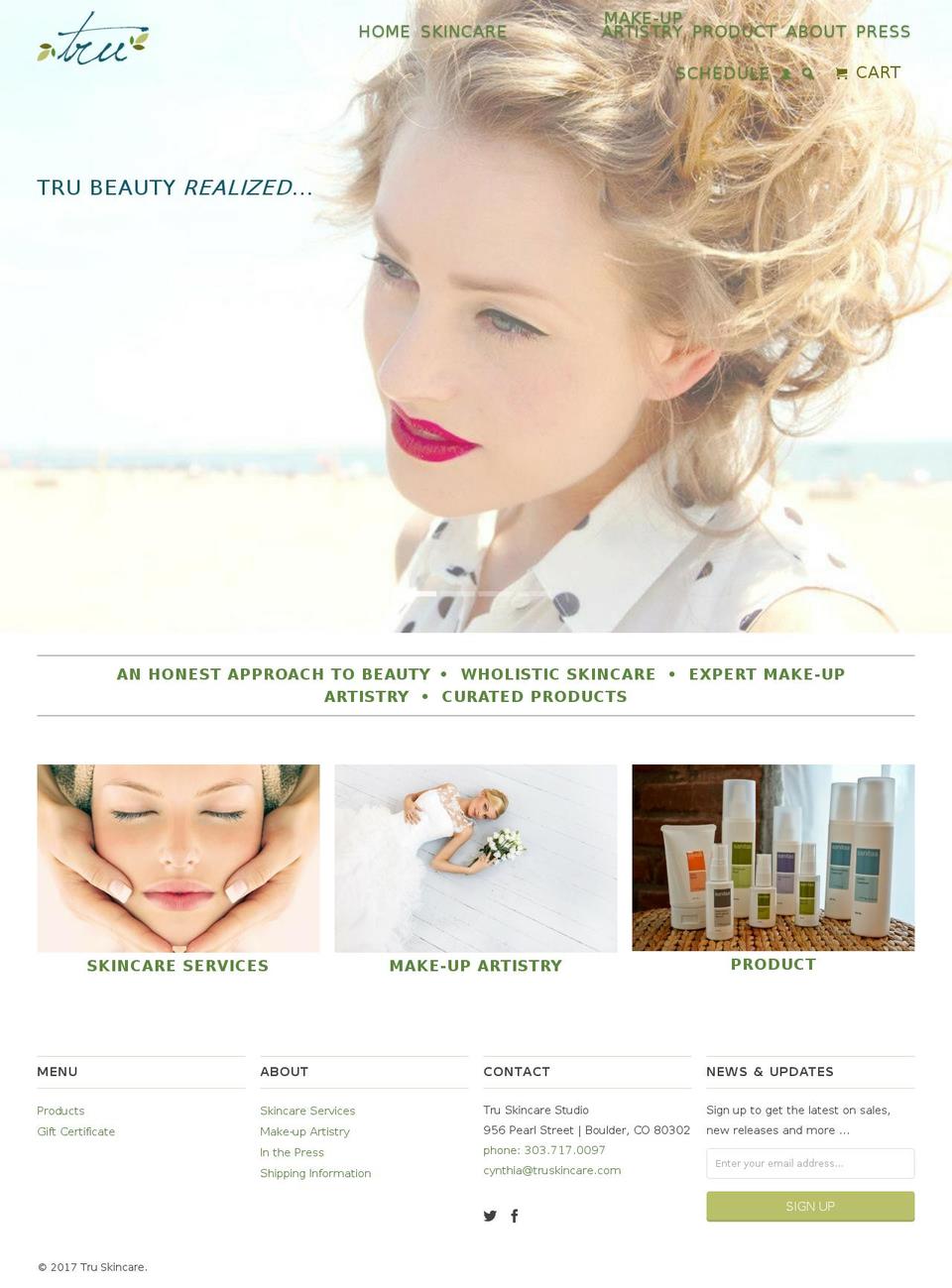 truskincare.com shopify website screenshot