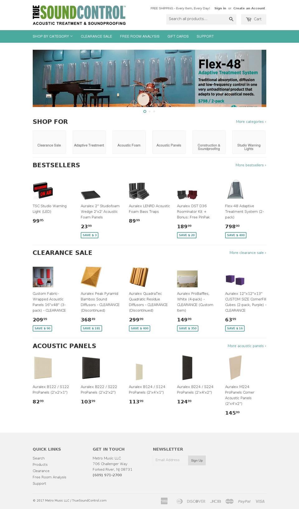 trusoundcontrol.com shopify website screenshot