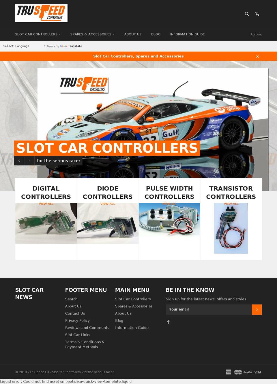 truspeed.co.uk shopify website screenshot