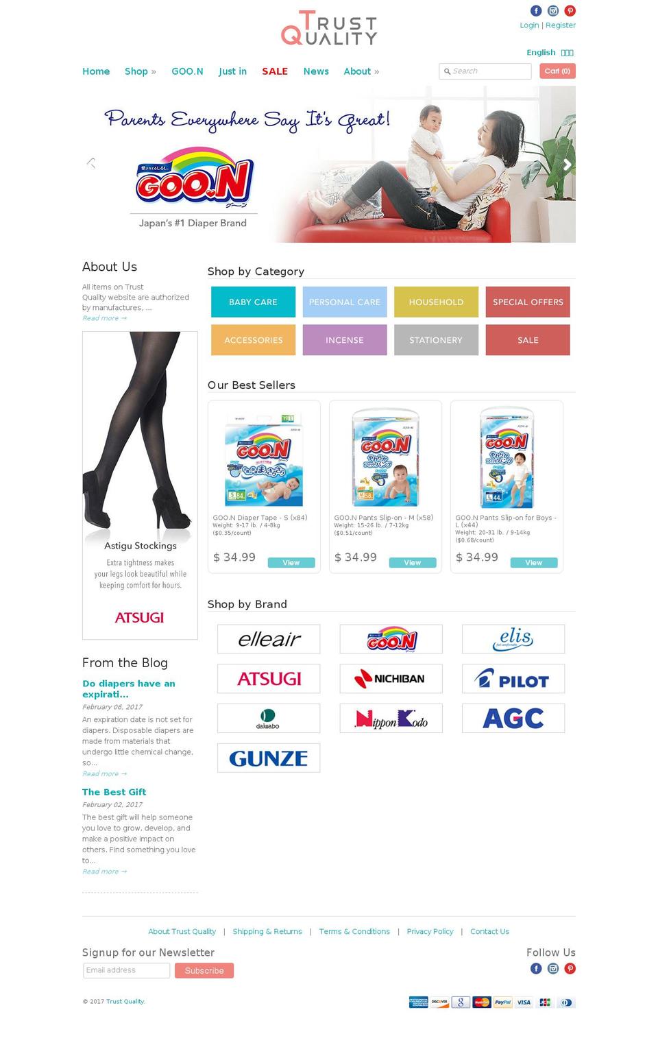 trust-quality.com shopify website screenshot