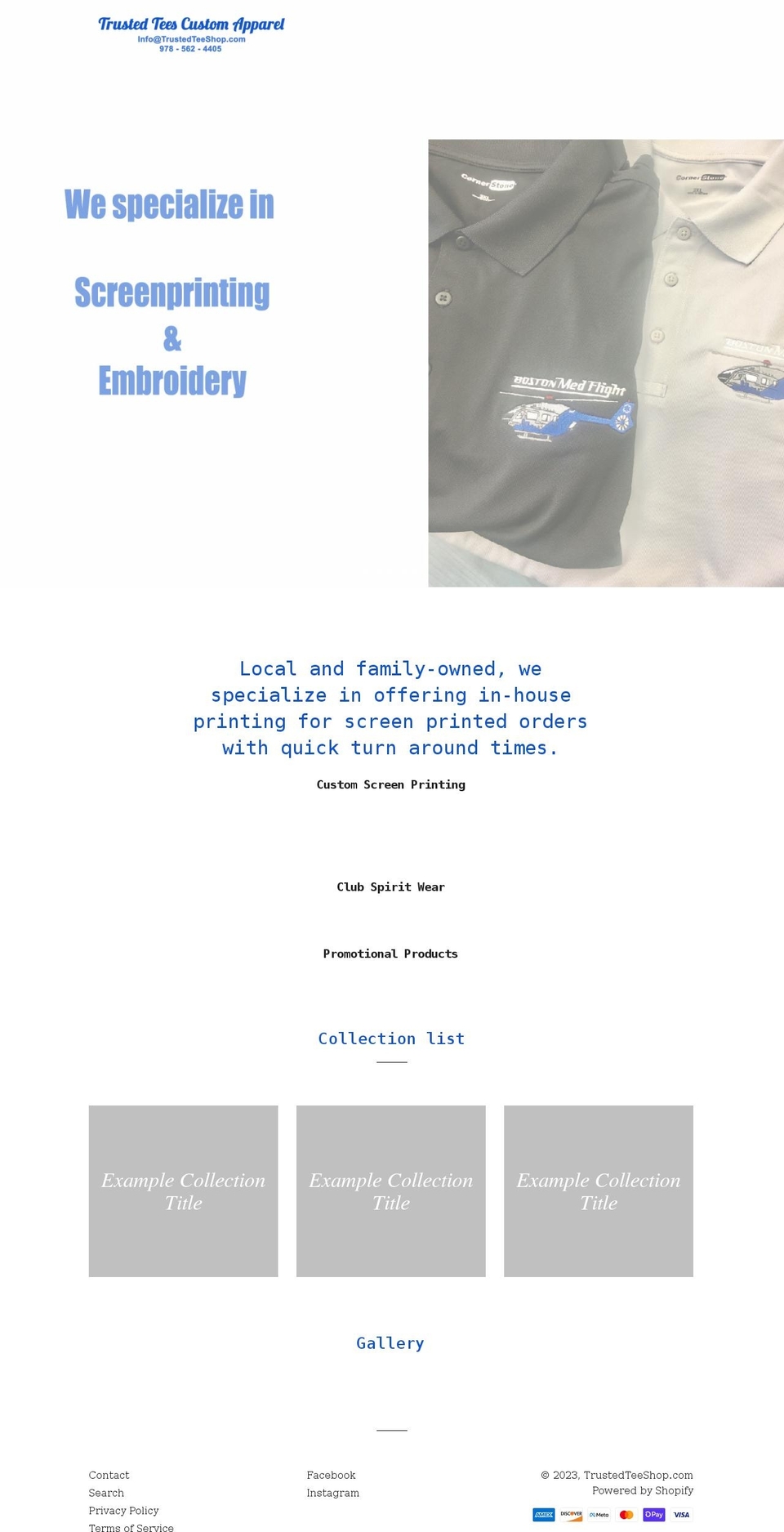 trustedteeshop.com shopify website screenshot