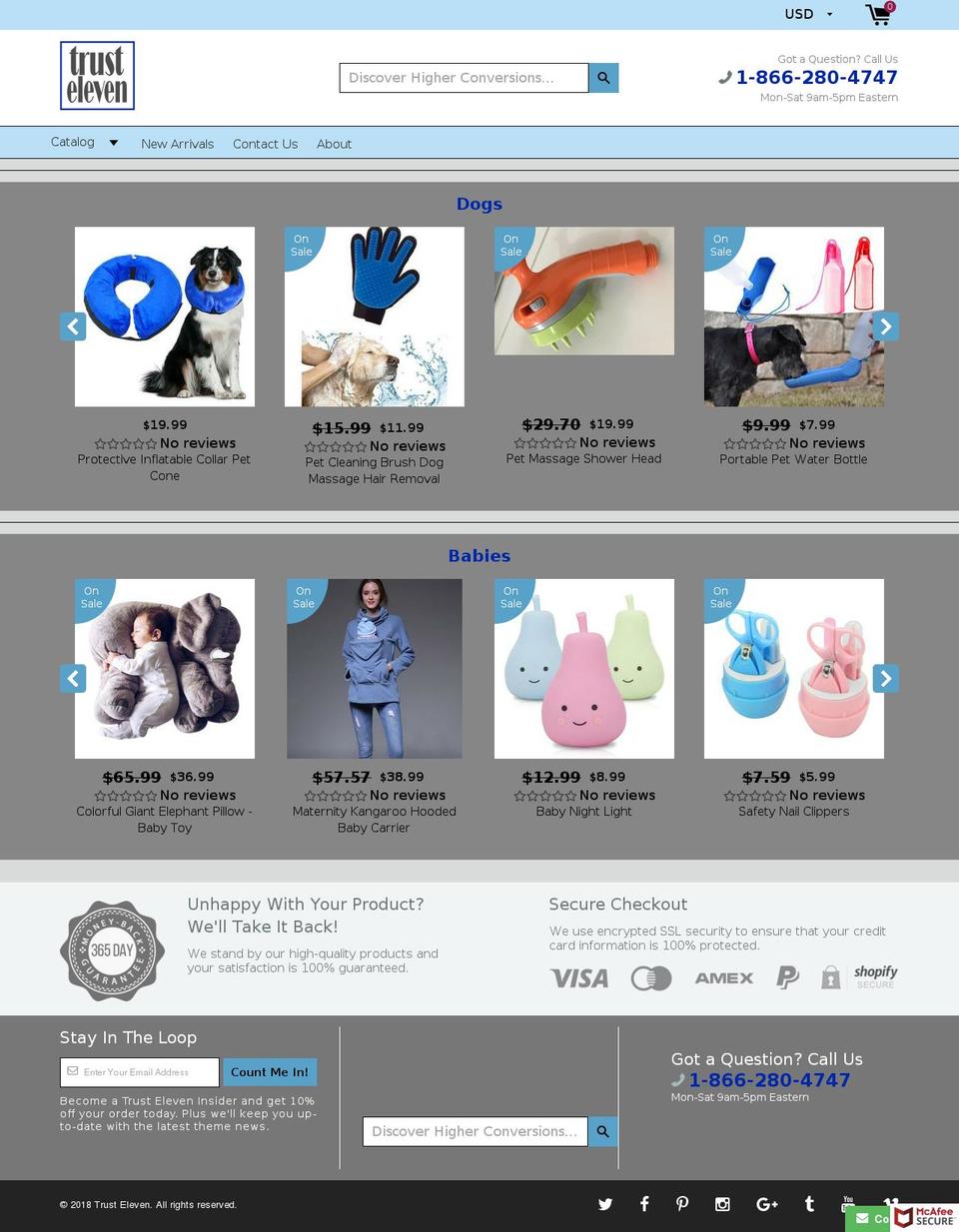 trusteleven.com — Shopify storefront screenshot