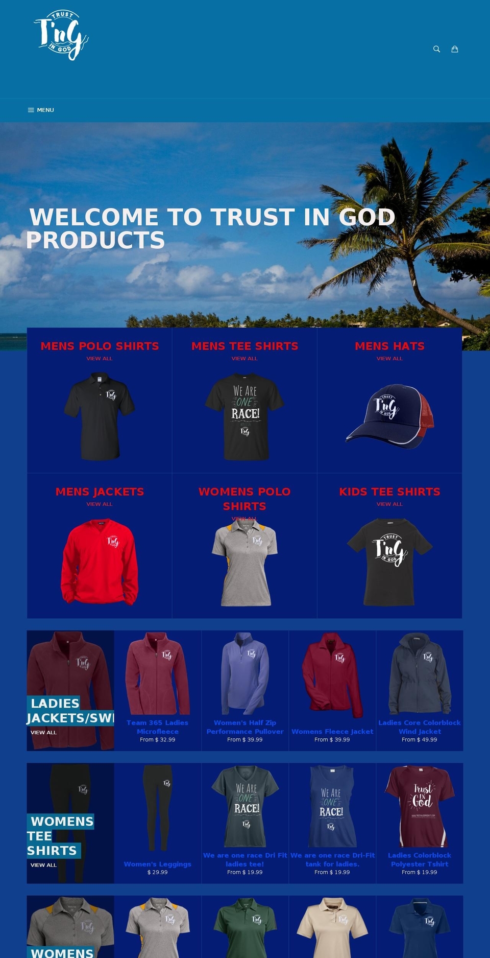 trustingodproducts.com — Shopify storefront screenshot