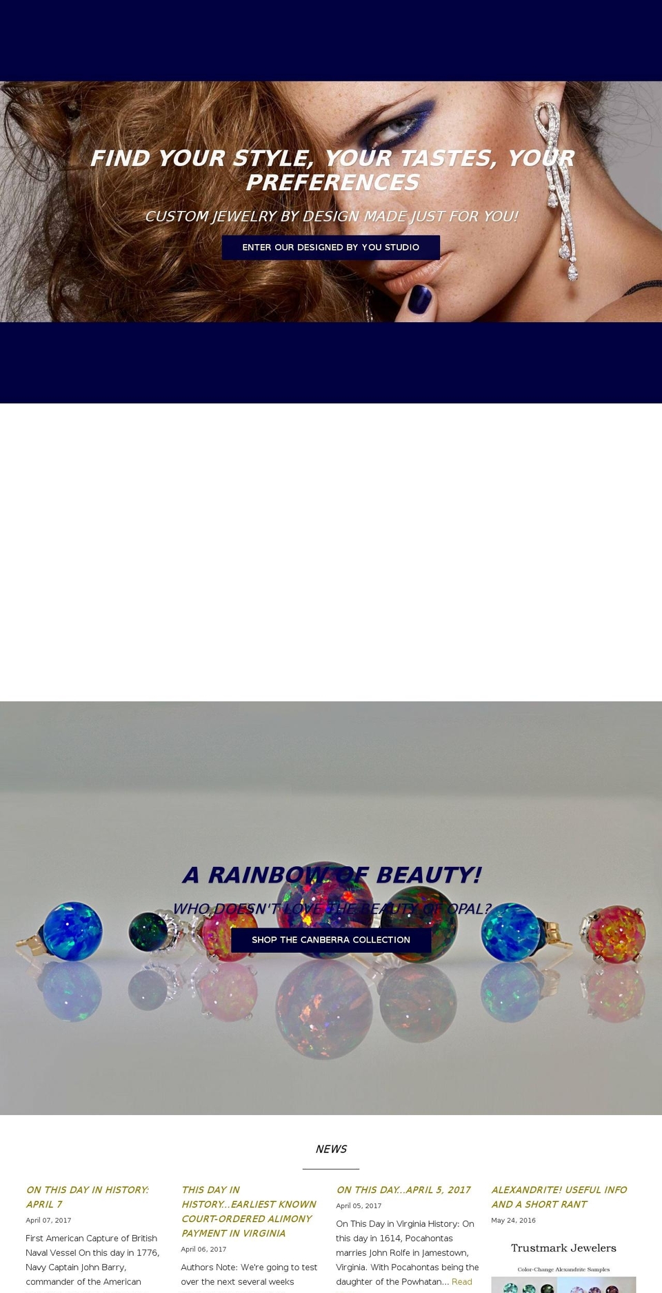trustmarkjewellers.com — Shopify storefront screenshot
