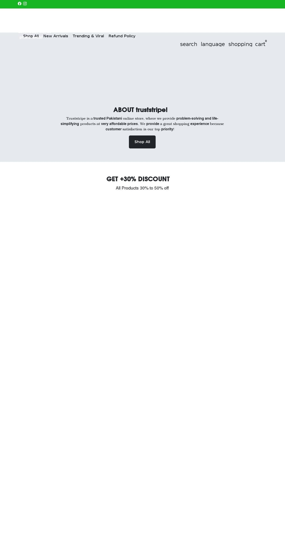 truststripe.com shopify website screenshot