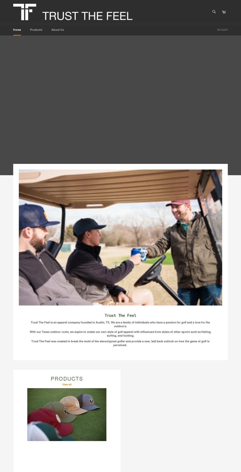 trustthefeel.com shopify website screenshot