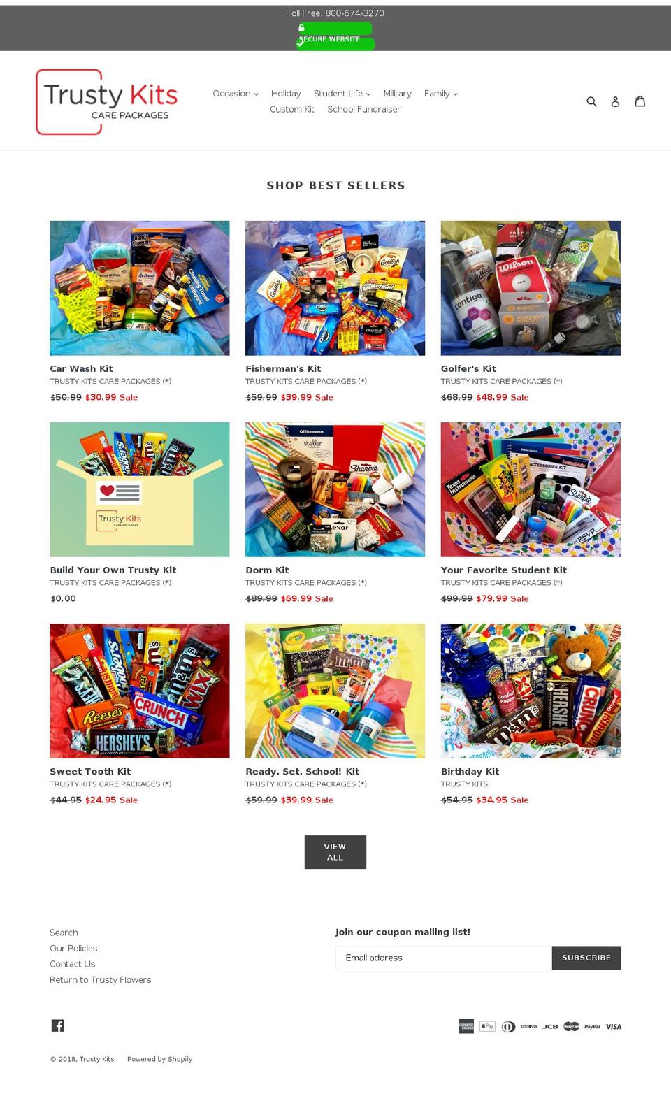 trustykits.com shopify website screenshot