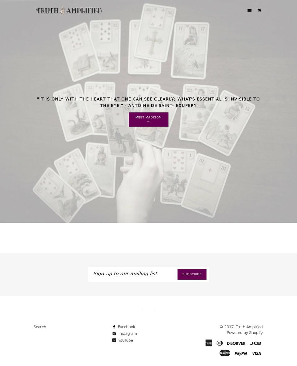 truthamplified.com shopify website screenshot