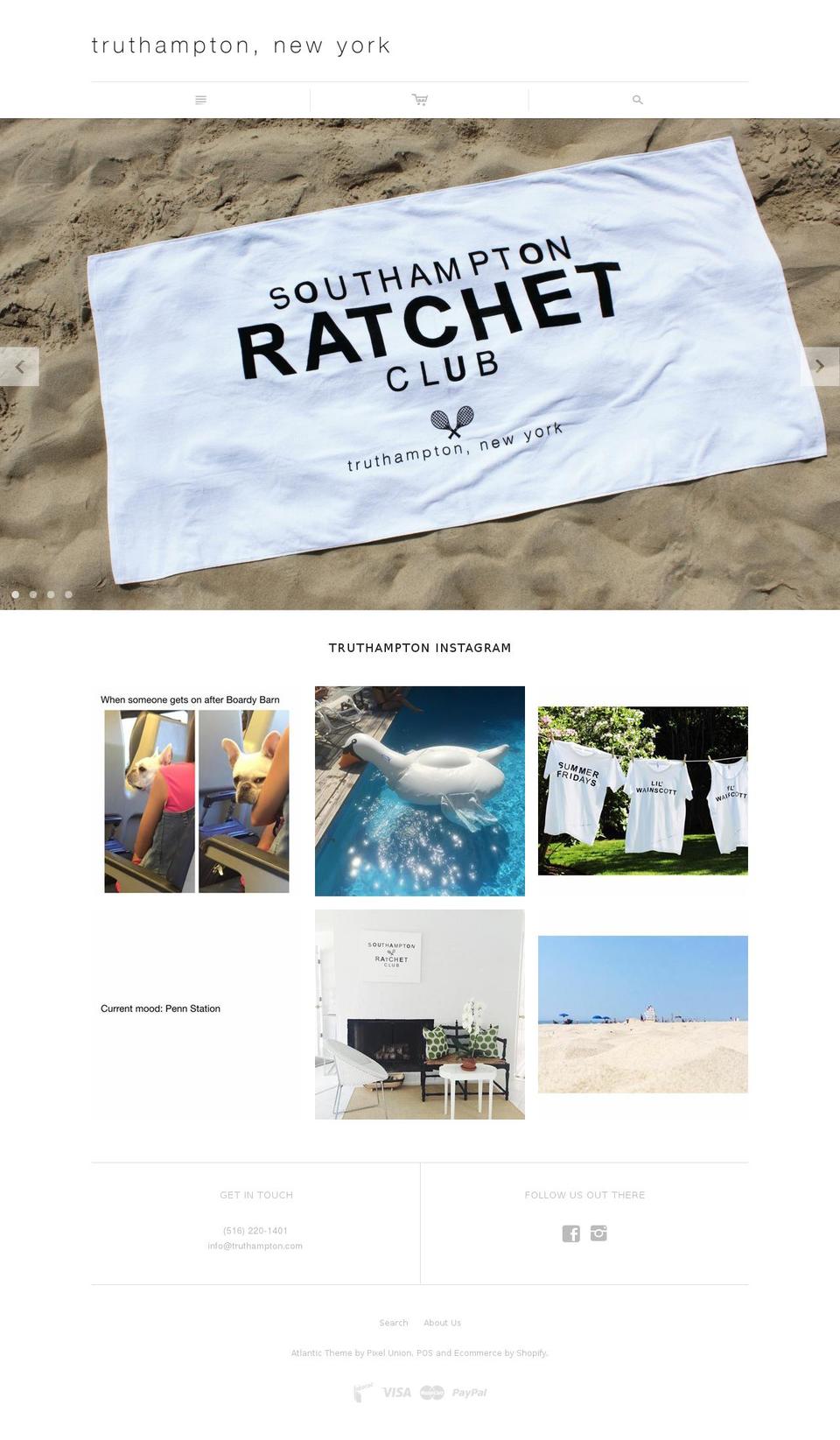 truthampton.com — Shopify storefront screenshot