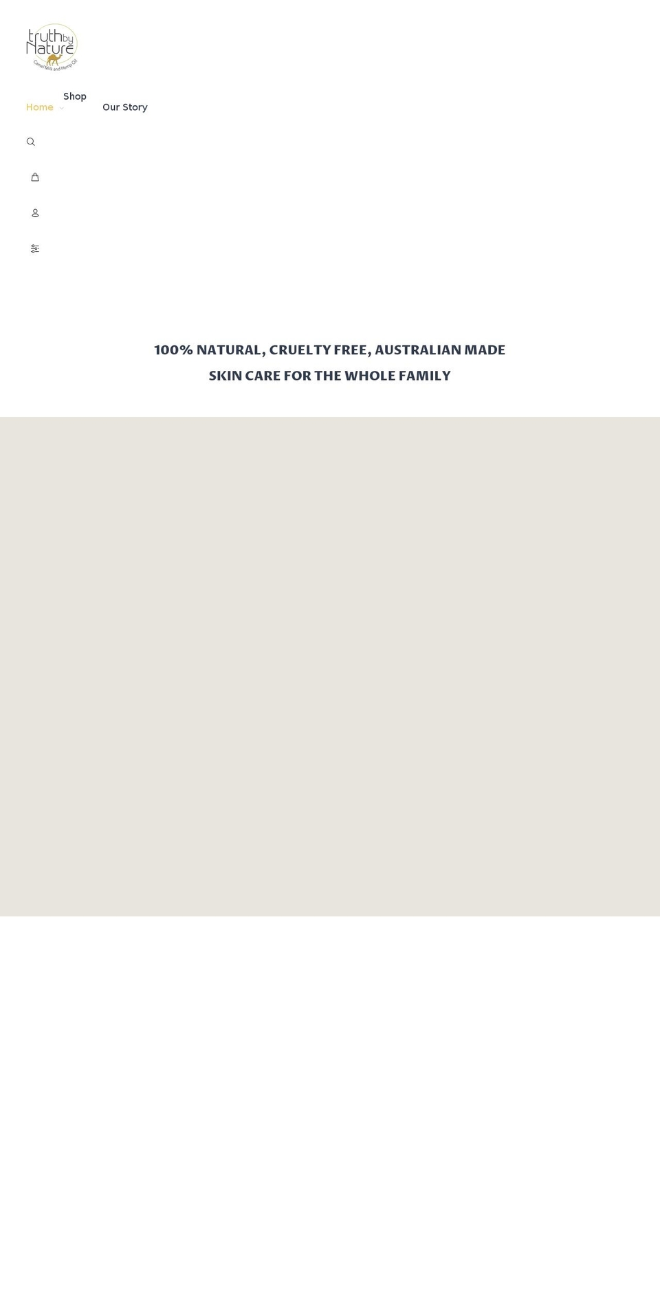 truthbynature.com.au shopify website screenshot