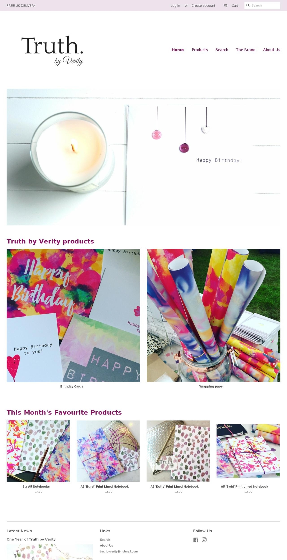truthbyverity.com shopify website screenshot
