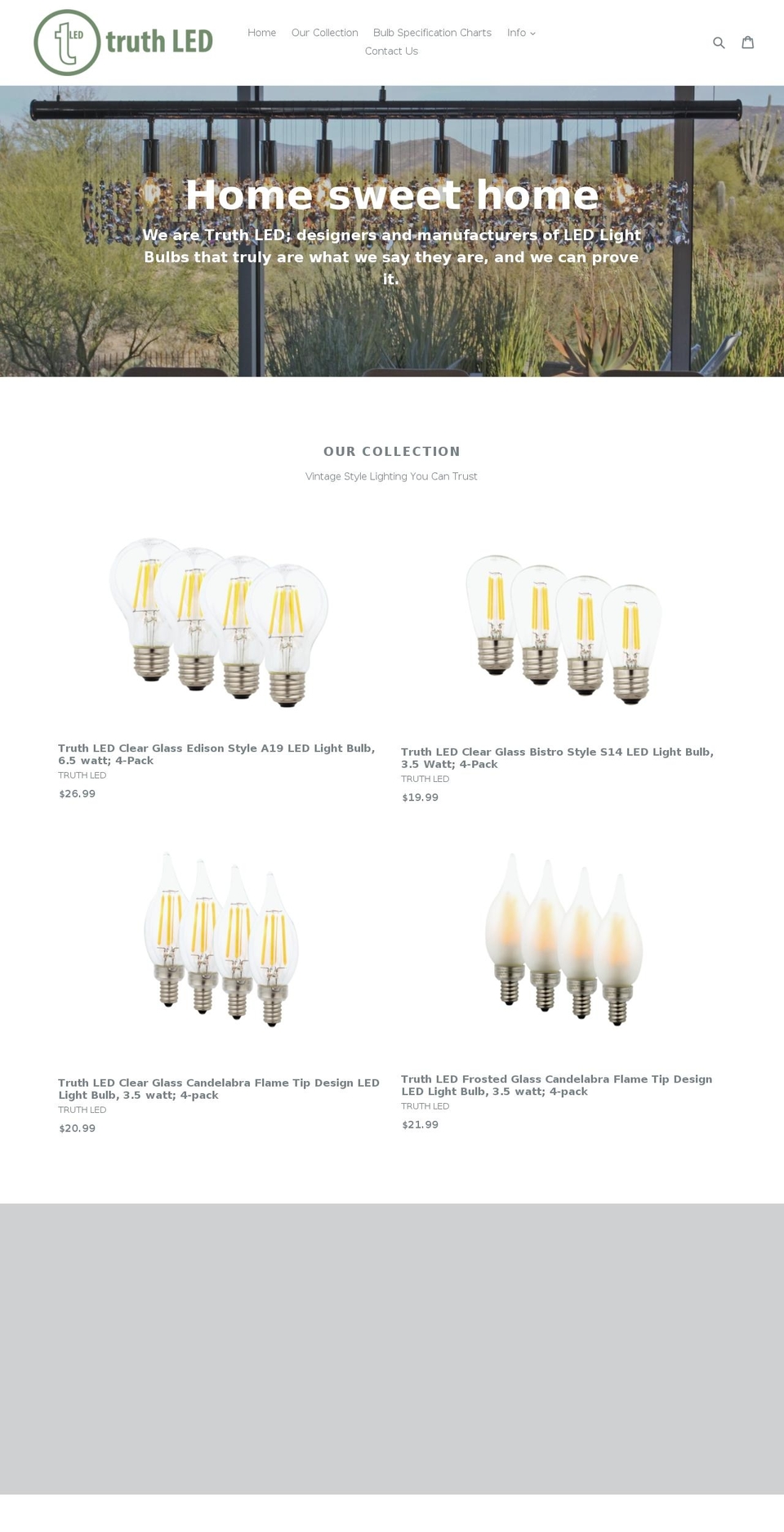 truthled.com — Shopify storefront screenshot