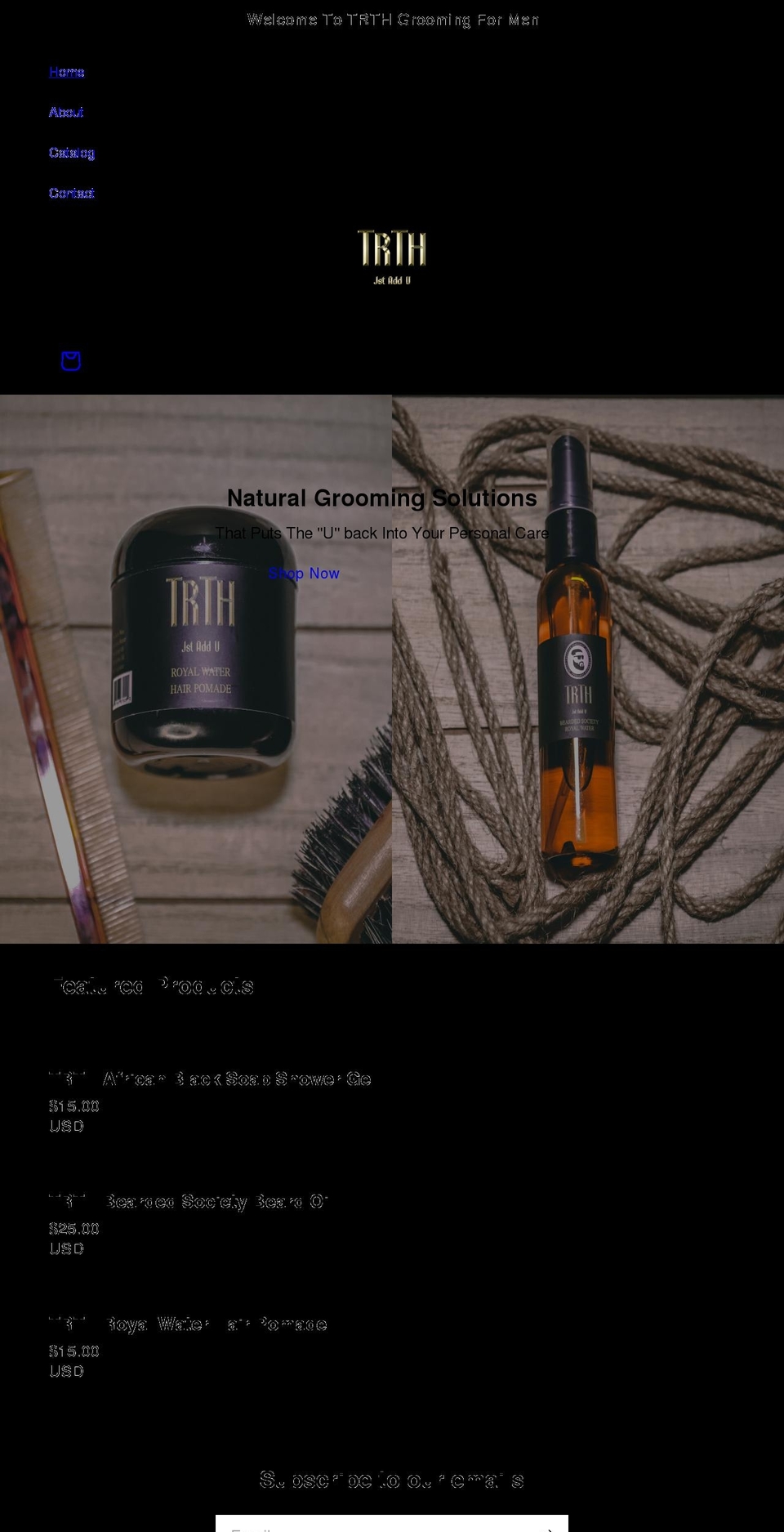 truthmalegrooming.com shopify website screenshot