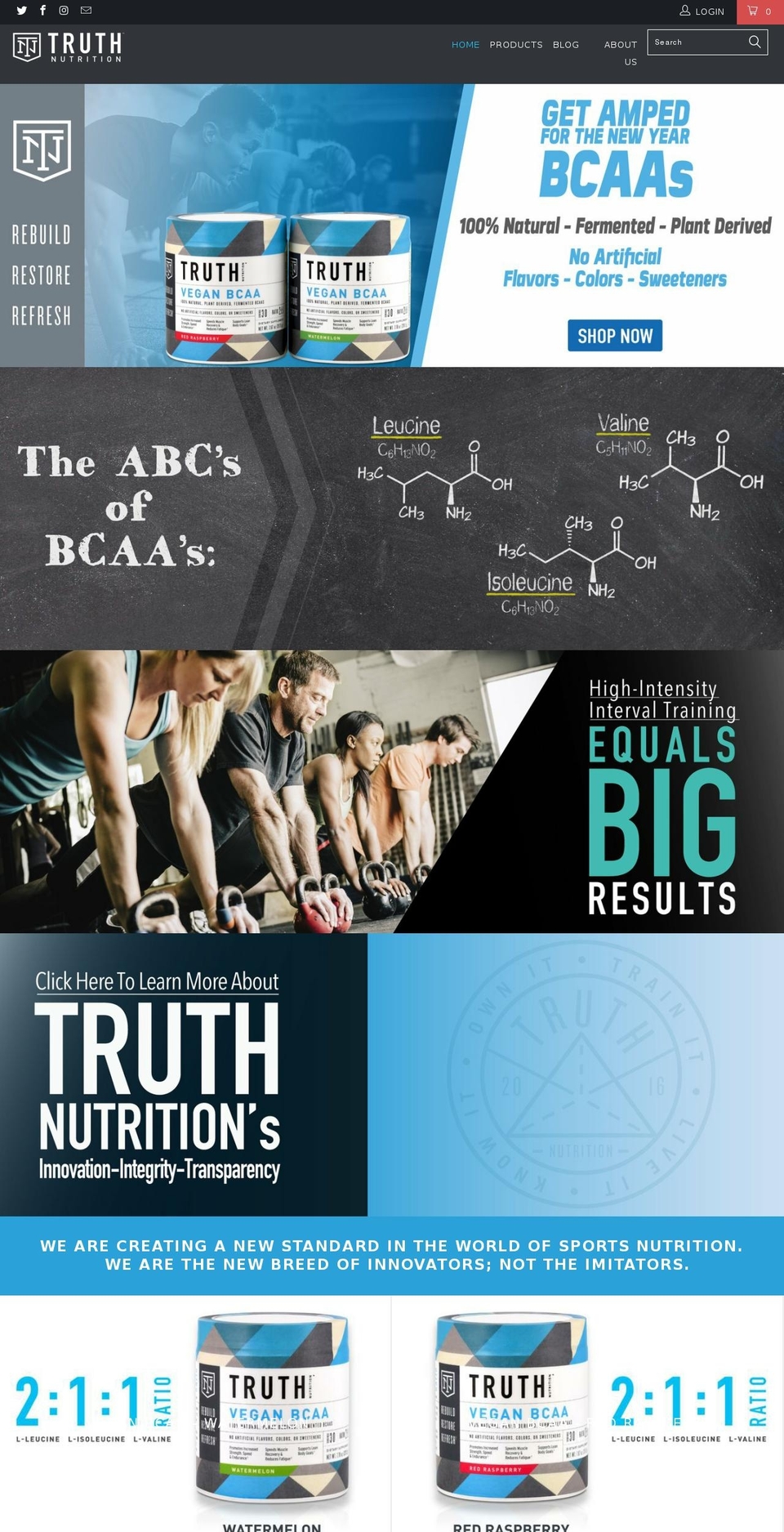 truthnutrition.com shopify website screenshot