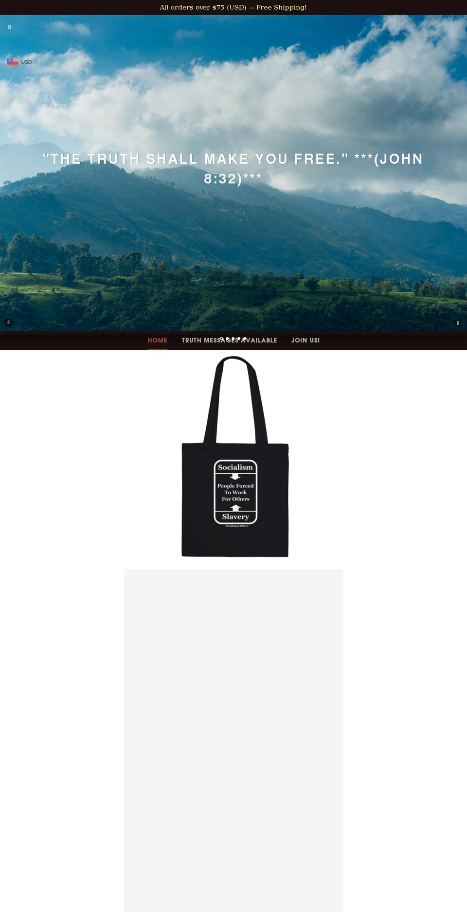 truthstand.org shopify website screenshot