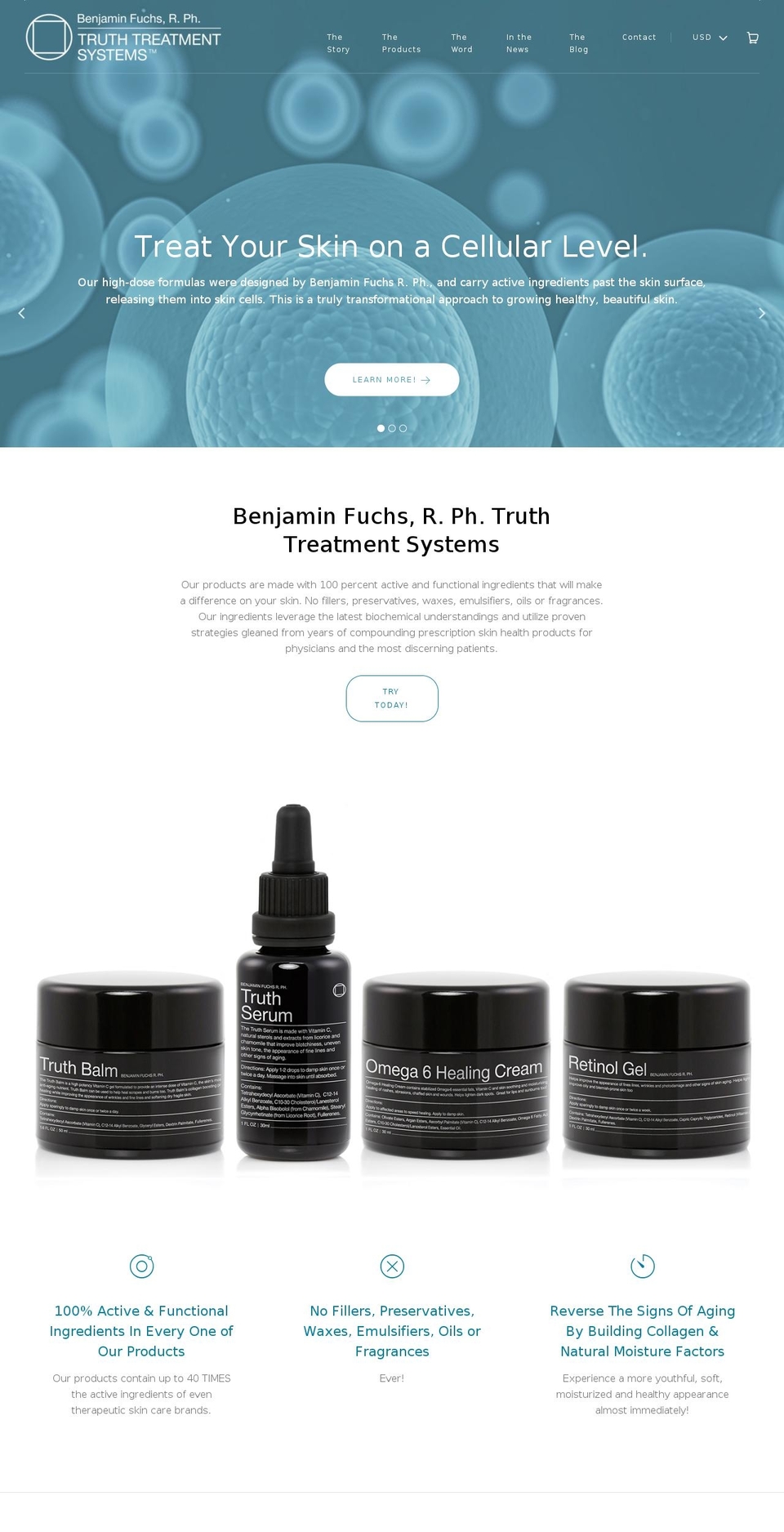 truthtreatments.com shopify website screenshot