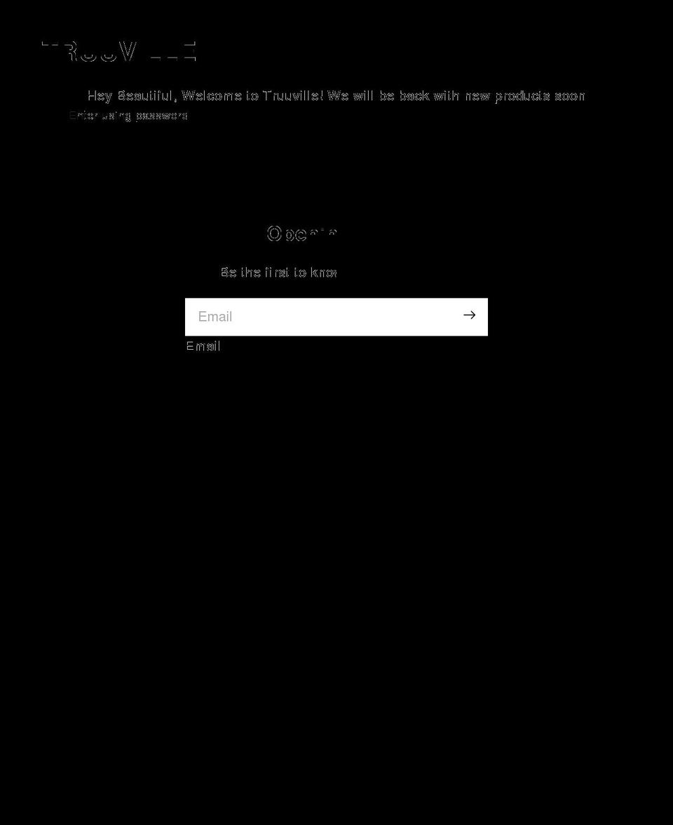 truuville.com shopify website screenshot