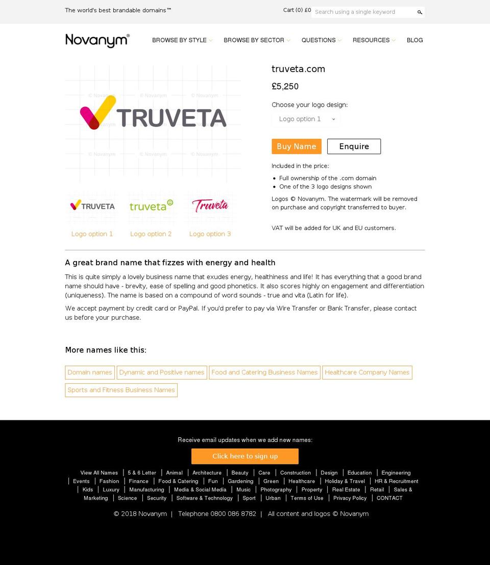 truveta.com shopify website screenshot