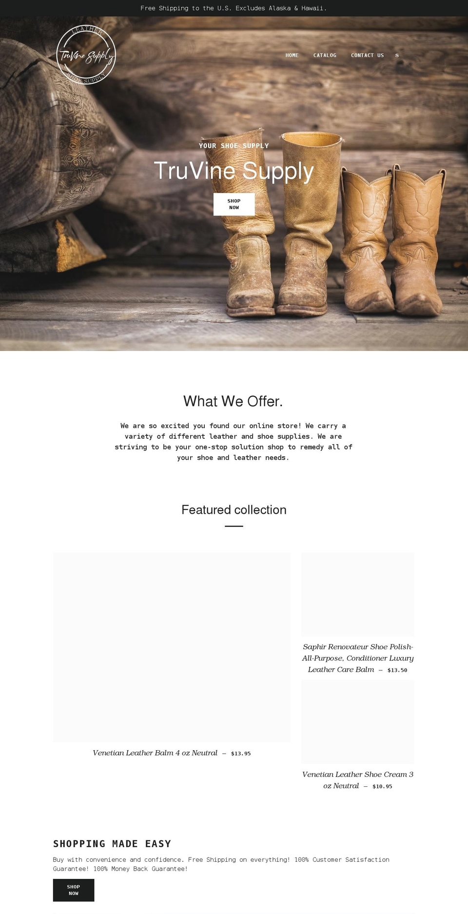 truvinesupply.com shopify website screenshot