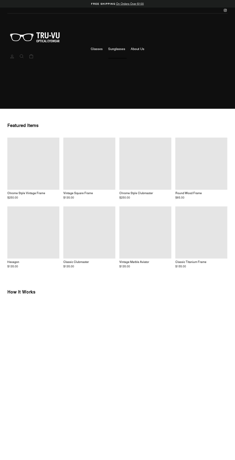 truvuoptical.com shopify website screenshot